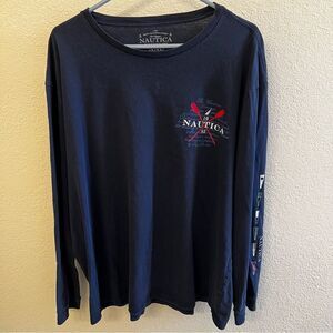 Náutica Long Sleeve Blue Tee (XXL)